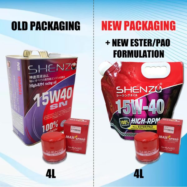 Shenzo Racing Oil 15W40 Fully Synthetic Engine Oil Made in Japan 4L - Image 3