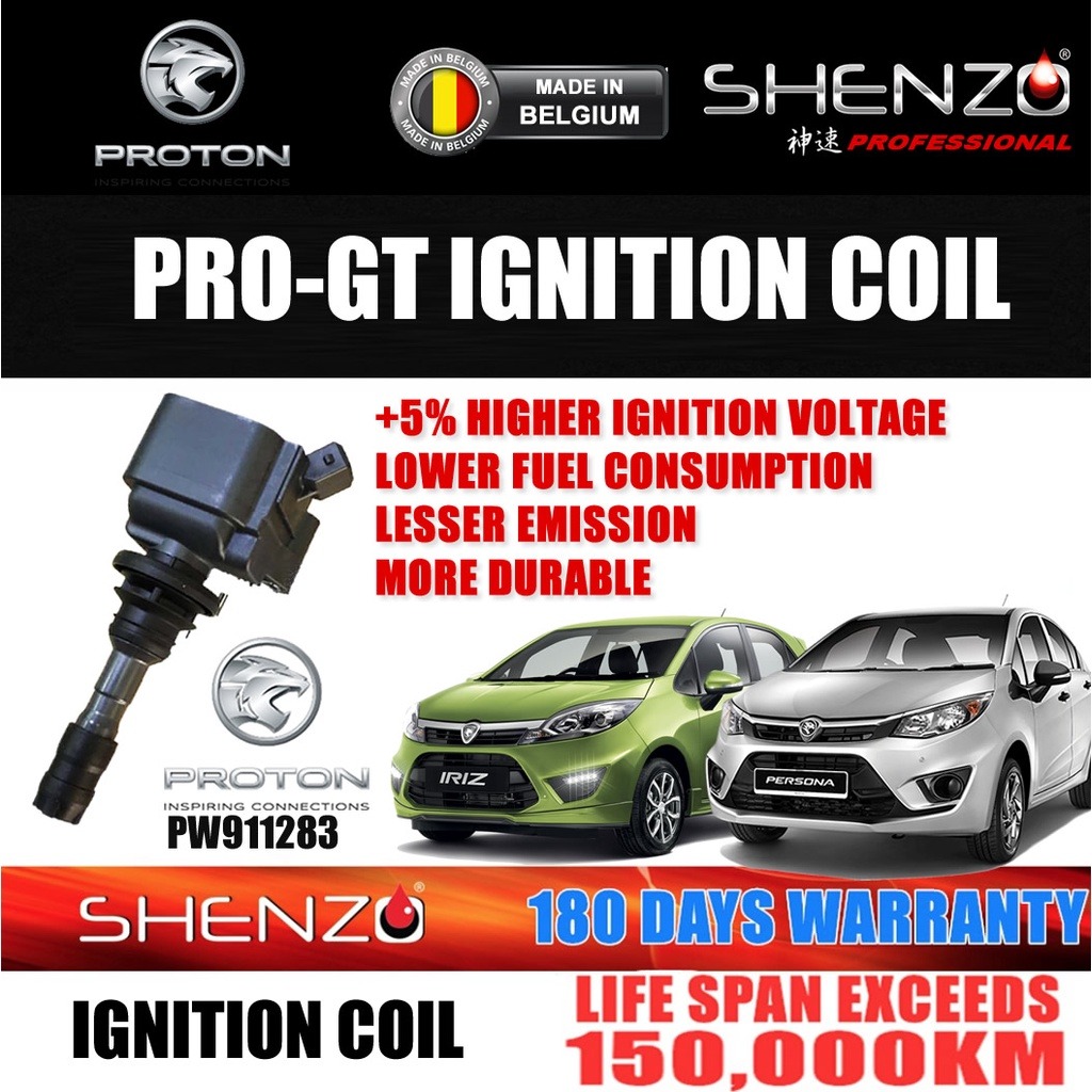 Shenzo Racing Ignition Plug Coil PW911283 for Proton Iriz Persona VVT - Image 4