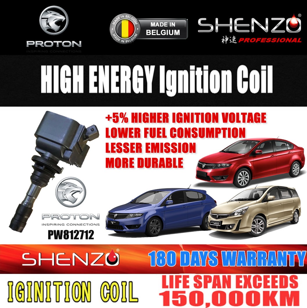 Shenzo Racing Ignition Plug Coil PW812712 for Proton Preve Turbo Exora Bold Suprima S Turbo - Image 3