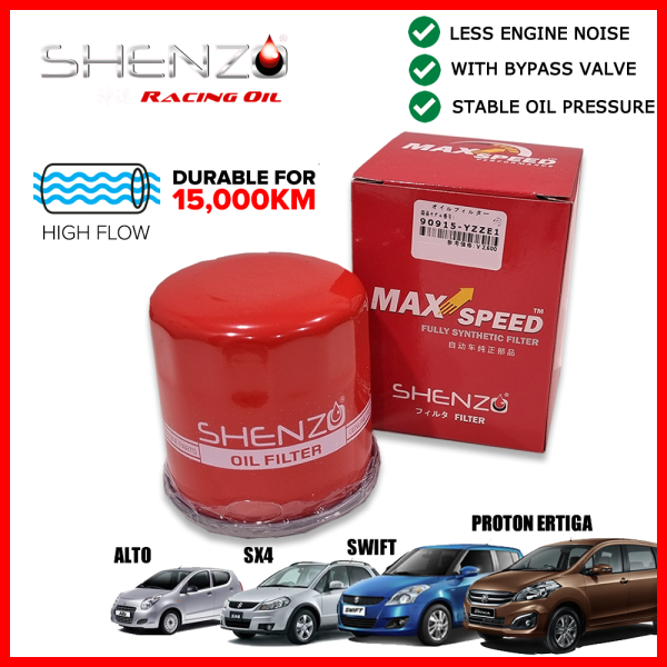 Shenzo High Flow Oil Filter for Suzuki Swift Vitara SX4 ERV APV Kizashi Alto Proton Ertiga (Part No 16510-61A01)