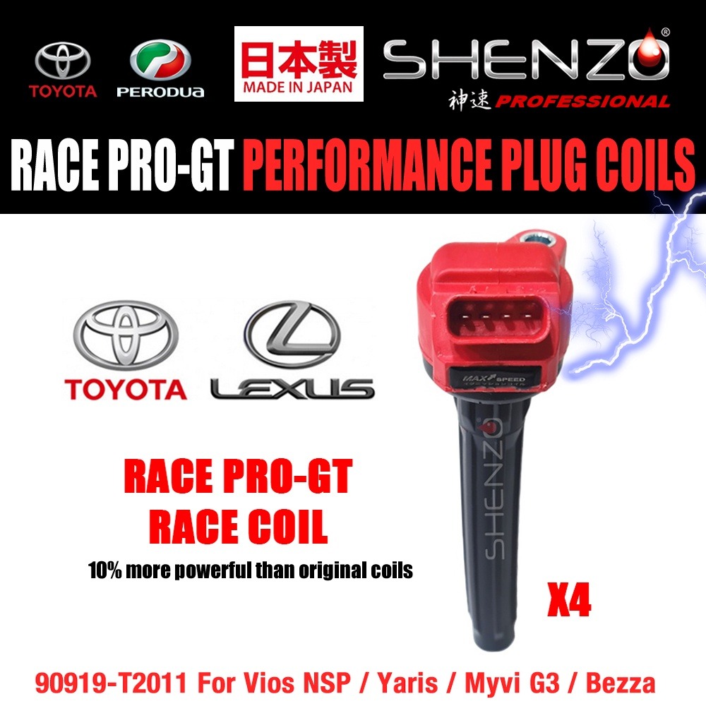 Shenzo Racing Ignition Plug Coil 90919-T2011 For Perodua Myvi G3 Bezza Toyota Vios NSP151 Yaris - Image 2